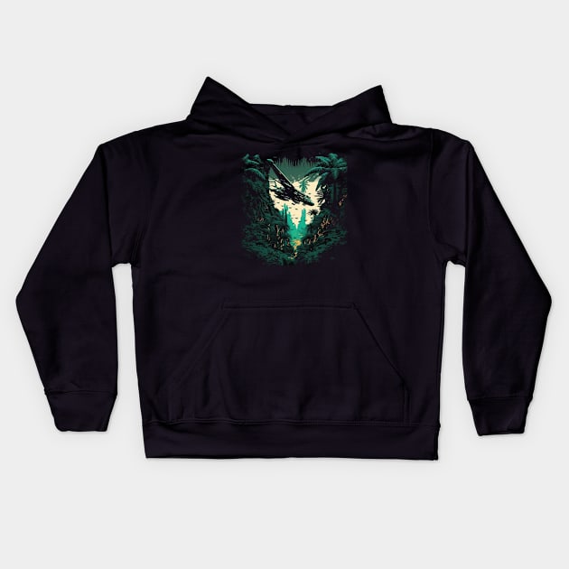 cyber jungle Kids Hoodie by rocknerd